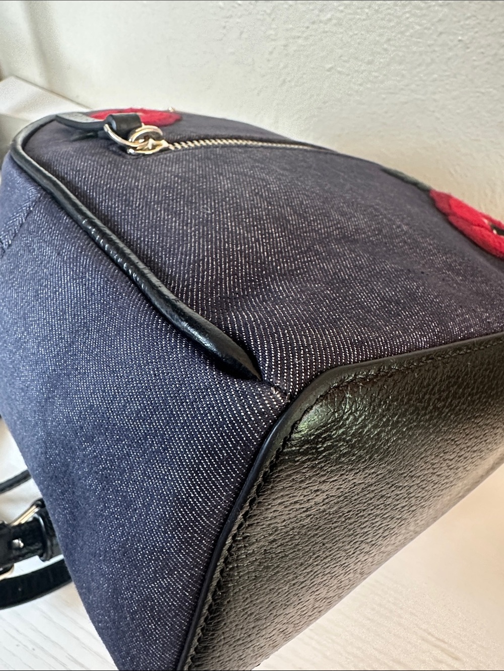 Like NEW Kate spade Grove Street Denim Poppy Sammi Backpack - Picture 8 of 15
